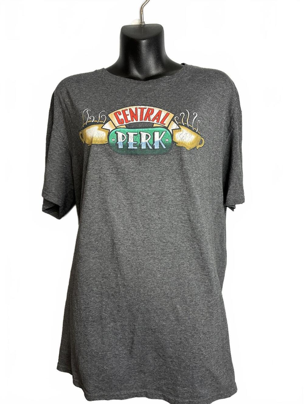 Friends TV Show Central Perk Graphic T-Shirt XL Dark Gray